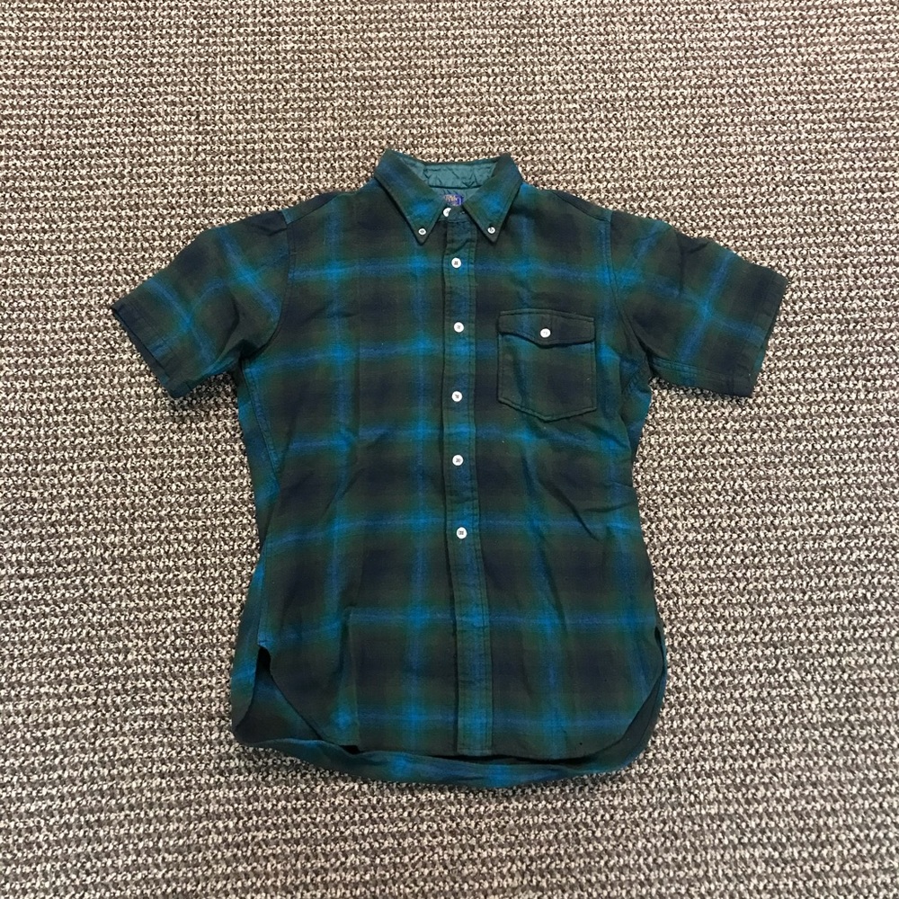 Pendleton 1960s Vintage Blue Wool SS Shirt - M